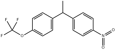 1-nitro-4-(1-(4-(trifluoromethoxy)phenyl)ethyl)benzene Structure