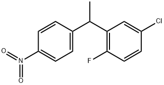 4-chloro-1-fluoro-2-(1-(4-nitrophenyl)ethyl)benzene Structure