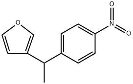 3-(1-(4-nitrophenyl)ethyl)furan Structure