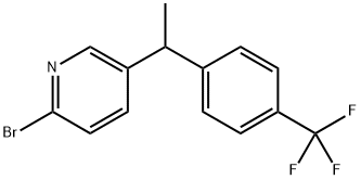 2-bromo-5-(1-(4-(trifluoromethyl)phenyl)ethyl)pyridine Structure