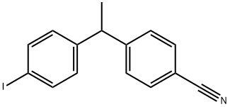 4-(1-(4-iodophenyl)ethyl)benzonitrile Structure