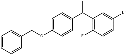 2-(1-(4-(benzyloxy)phenyl)ethyl)-4-bromo-1-fluorobenzene Structure