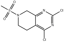 2,4-Dichloro-5,6,7,8-tetrahydro-7-(methylsulfonyl)pyrido[3,4-d]pyrimidine Structure