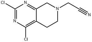 2,4-Dichloro-5,8-dihydropyrido[3,4-d]pyrimidine-7(6H)-acetonitrile Structure