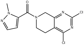(2,4-Dichloro-5,8-dihydropyrido[3,4-d]pyrimidin-7(6H)-yl)(1-methyl-1H-pyrazol-5-yl)methanone Structure