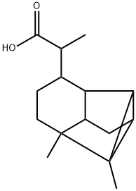 옥타히드로-α,1,7a-트리메틸-1,2,4-메테노-1H-인덴-5-아세트산 구조식 이미지
