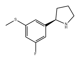 (2R)-2-(3-fluoro-5-(methylthio)phenyl)pyrrolidine Structure