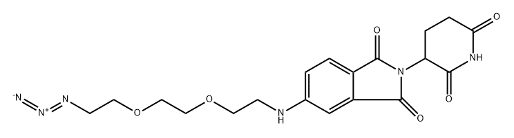 5-((2-(2-(2-azidoethoxy)ethoxy)ethyl)amino)-2-(2,6-dioxopiperidin-3-yl)isoindoline-1,3-dione Structure