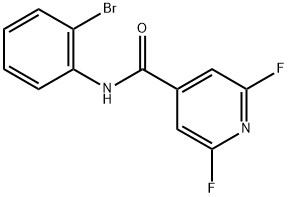 N-(2-Bromophenyl)-2,6-difluoro-4-pyridinecarboxamide Structure