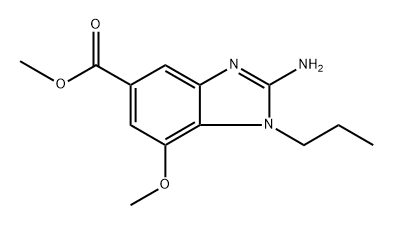 2-Amino-7-methoxy-1-propyl-1H-benzoimidazole-5-carboxylic acid methyl ester Structure