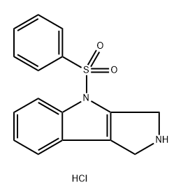 8-Benzenesulfonyl-1,2,3,8-tetrahydro-2,8-diaza-cyclopenta[a]indene hydrochloride Structure