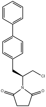 (S)-1-(1-([1,1'-biphenyl]-4-yl)-3-chloropropan-2-yl)pyrrolidine-2,5-dione Structure