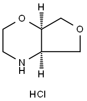 2H-Furo[3,4-b]-1,4-oxazine, hexahydro-, hydrochloride (1:1), (4aR,7aR)- Structure