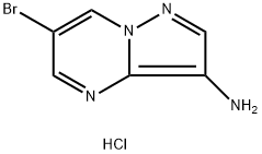 Pyrazolo[1,5-a]pyrimidin-3-amine, 6-bromo-, hydrochloride (1:1) 구조식 이미지