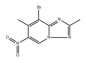 8-bromo-3,7-dimethyl-6-nitro-[1,2,4] triazolo[1,5-a]pyridine Structure