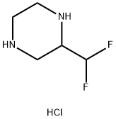 Piperazine, 2-(difluoromethyl)-, hydrochloride (1:1) Structure