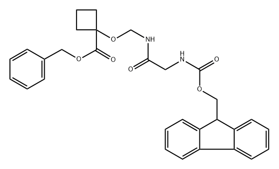 benzyl 1-((2-((((9H-fluoren-9-yl)methoxy)carbonyl)amino)acetamido)methoxy)cyclobutane-1-carboxylate Structure