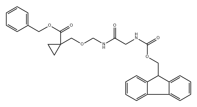 benzyl 1-(10-(9H-fluoren-9-yl)-5,8-dioxo-2,9-dioxa-4,7-diazadecyl)cyclopropane-1-carboxylate Structure