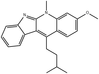 5H-Quinindoline, 3-methoxy-5-methyl-11-(3-methylbutyl)- Structure