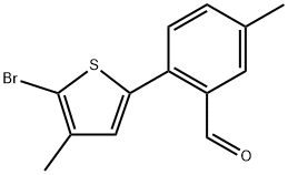 2-(5-Bromo-4-methyl-2-thienyl)-5-methylbenzaldehyde Structure