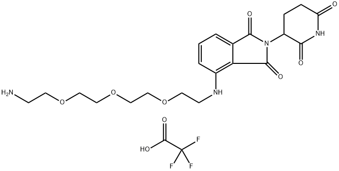 Pomalidomide-PEG3-C2-NH2 (TFA) Structure