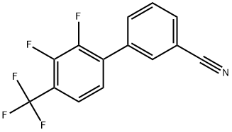 2',3'-Difluoro-4'-(trifluoromethyl)[1,1'-biphenyl]-3-carbonitrile Structure