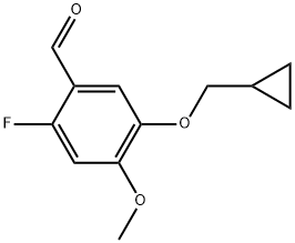 Benzaldehyde, 5-(cyclopropylmethoxy)-2-fluoro-4-methoxy- Structure