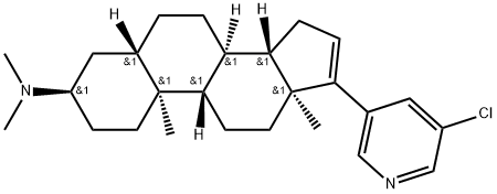 Androst-16-en-3-amine, 17-(5-chloro-3-pyridinyl)-N,N-dimethyl-, (3α,5α)- Structure