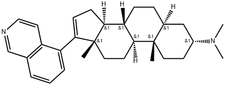 Androst-16-en-3-amine, 17-(5-isoquinolinyl)-N,N-dimethyl-, (3α,5α)- Structure