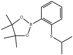 2-(2-(isopropylthio)phenyl)-4,4,5,5-tetramethyl-1,3,2-dioxaborolane Structure