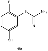 4-Benzothiazolol, 2-amino-7-fluoro-, hydrobromide (1:1) Structure