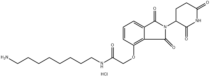 Thalidomide-O-amido-C8-NH2 hydrochloride Structure