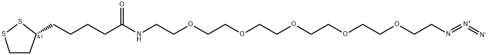 Lipoamido-PEG5-azide Structure