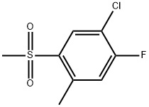 1-Chloro-2-fluoro-4-methyl-5-(methylsulfonyl)benzene Structure