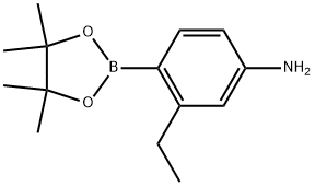 3-Ethyl-4-(4,4,5,5-tetramethyl-1,3,2-dioxaborolan-2-yl)benzenamine Structure