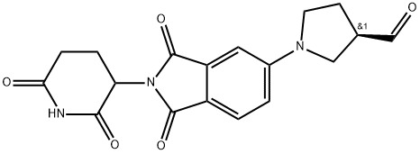 (3R)-1-(2-(2,6-dioxopiperidin-3-yl)-1,3-dioxoisoindolin-5-yl)pyrrolidine-3-carbaldehyde Structure