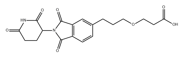 3-(3-(2-(2,6-dioxopiperidin-3-yl)-1,3-dioxoisoindolin-5-yl)propoxy)propanoic acid 구조식 이미지