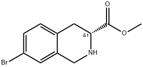 (3R)-7-Bromo-1,2,3,4-tetrahydro-isoquinoline-3-carboxylic acid methyl ester Structure