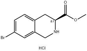 (3S)-7-Bromo-1,2,3,4-tetrahydro-isoquinoline-3-carboxylic acid methyl ester hydrochloride Structure