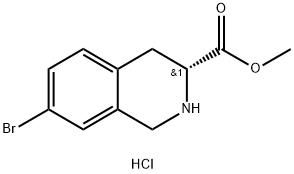 (3R)-7-Bromo-1,2,3,4-tetrahydro-isoquinoline-3-carboxylic acid methyl ester hydrochloride 구조식 이미지