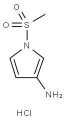 1H-Pyrrol-3-amine, 1-(methylsulfonyl)-, hydrochloride (1:1) Structure