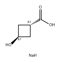 rac-sodium (1r,3r)-3-hydroxycyclobutane-1-carboxylate, trans Structure