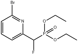 Diethyl ((6-bromopyridin-2-yl)fluoromethyl)phosphonate Structure