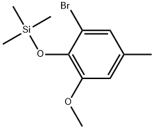 (2-bromo-6-methoxy-4-methylphenoxy)trimethylsilane Structure