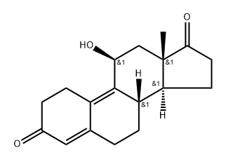 Estra-4,9-diene-3,17-dione, 11-hydroxy-, (11β)- 구조식 이미지