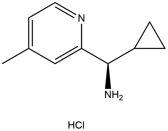 (R)-cyclopropyl(4-methylpyridin-2-yl)methanamine hydrochloride 구조식 이미지