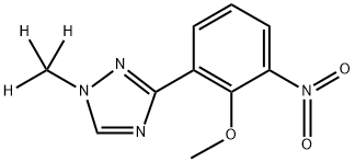 3-(2-methoxy-3-nittrophenyl)-1-(methyl-d3)-1H-1,2,4-triazole Structure