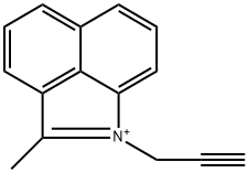 Benz[cd]indolium, 2-methyl-1-(2-propyn-1-yl)- Structure