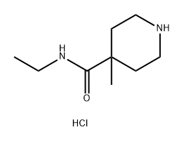 4-Piperidinecarboxamide, N-ethyl-4-methyl-, hydrochloride (1:1) Structure