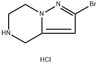 Pyrazolo[1,5-a]pyrazine, 2-bromo-4,5,6,7-tetrahydro-, hydrochloride (1:1) Structure